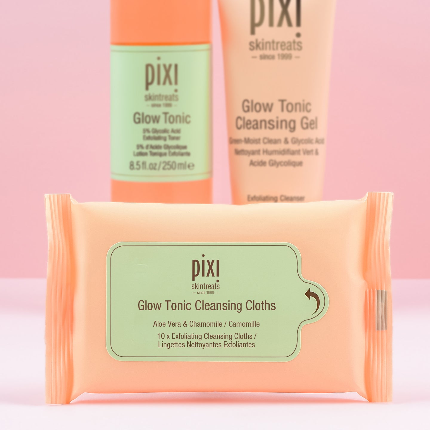 Pixi Glow Tonic Reinigungstücher 5er-Set Glycolsäure