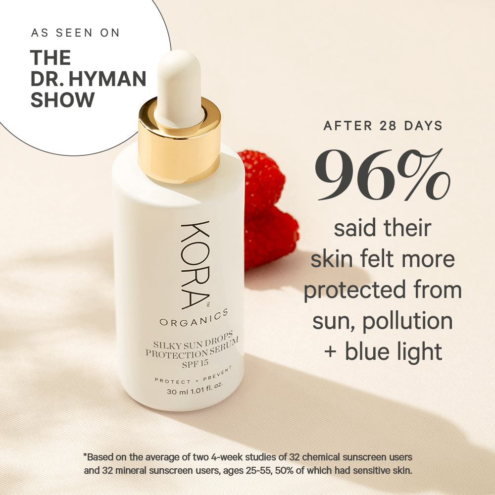 Kora Organics SPF Silky Sun Drops Serum LSF 15 30 ml